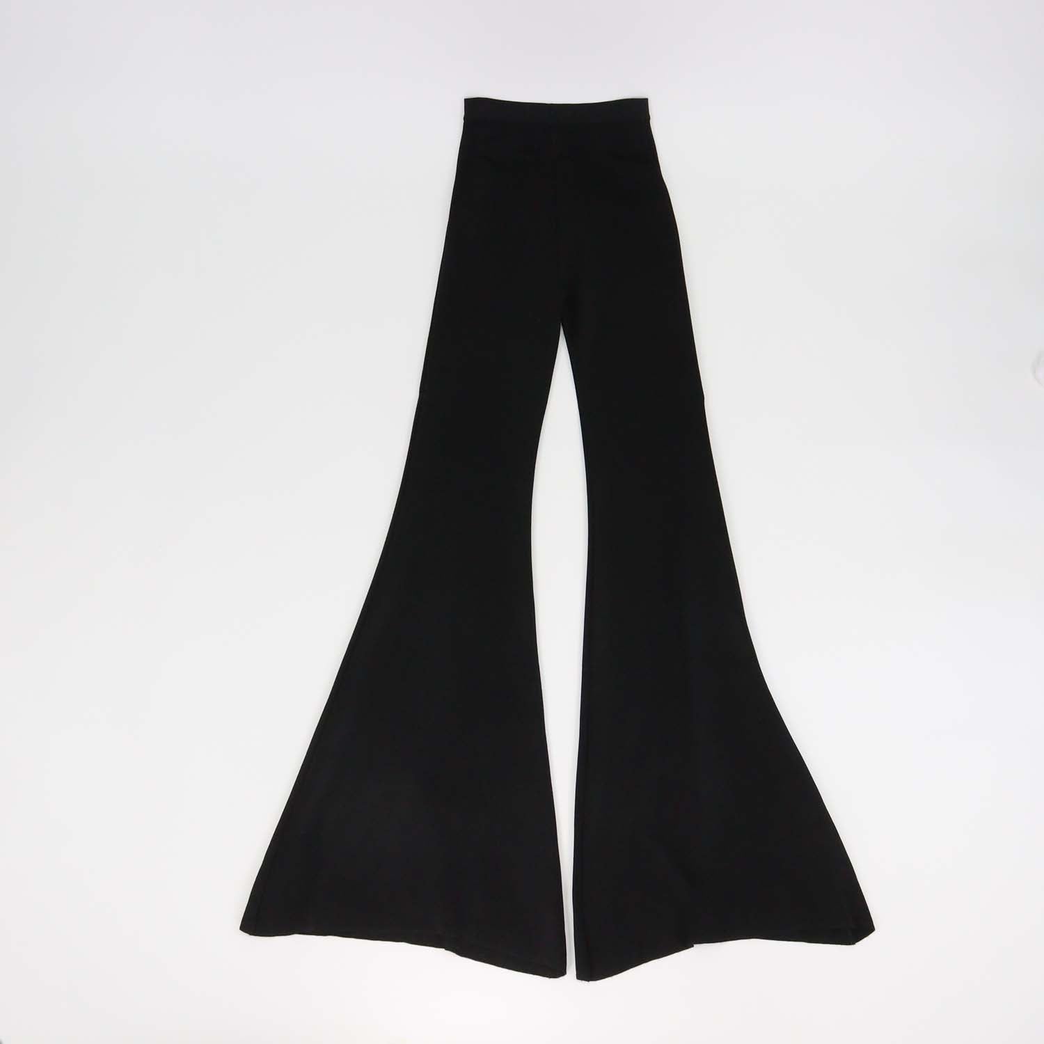 Balmain Black Viscose Button Detailed Flared Trousers