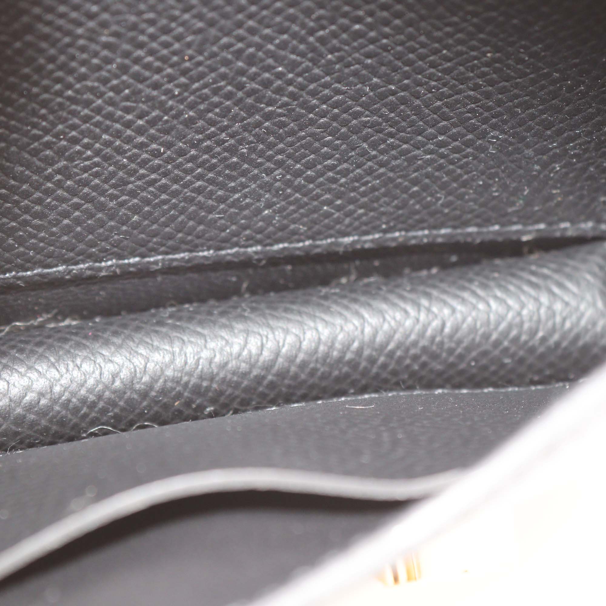 Hermes Black Epsom Leather Constance Slim Wallet
