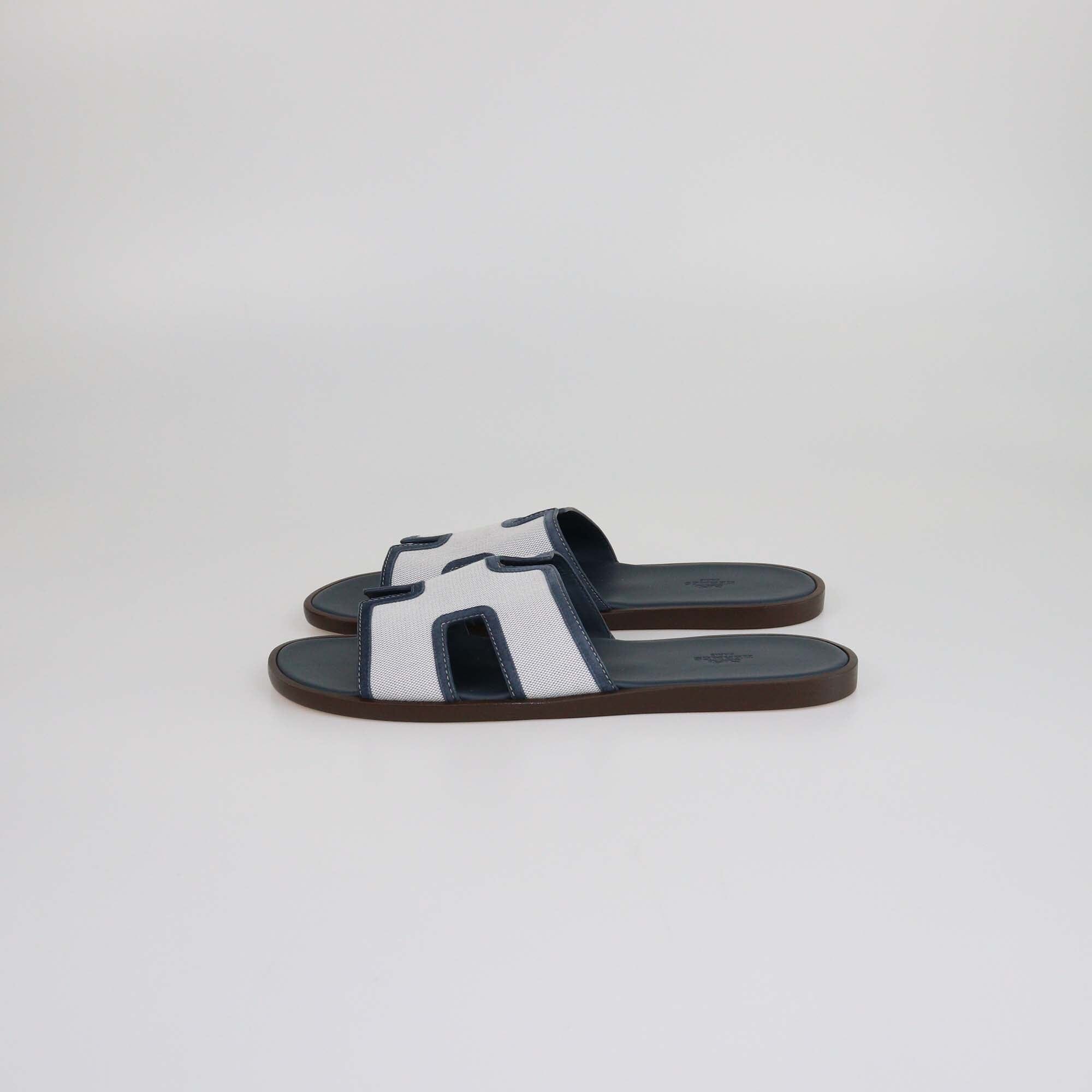 Hermes Bleu Celeste Izmir Sandals Mens Hermes 