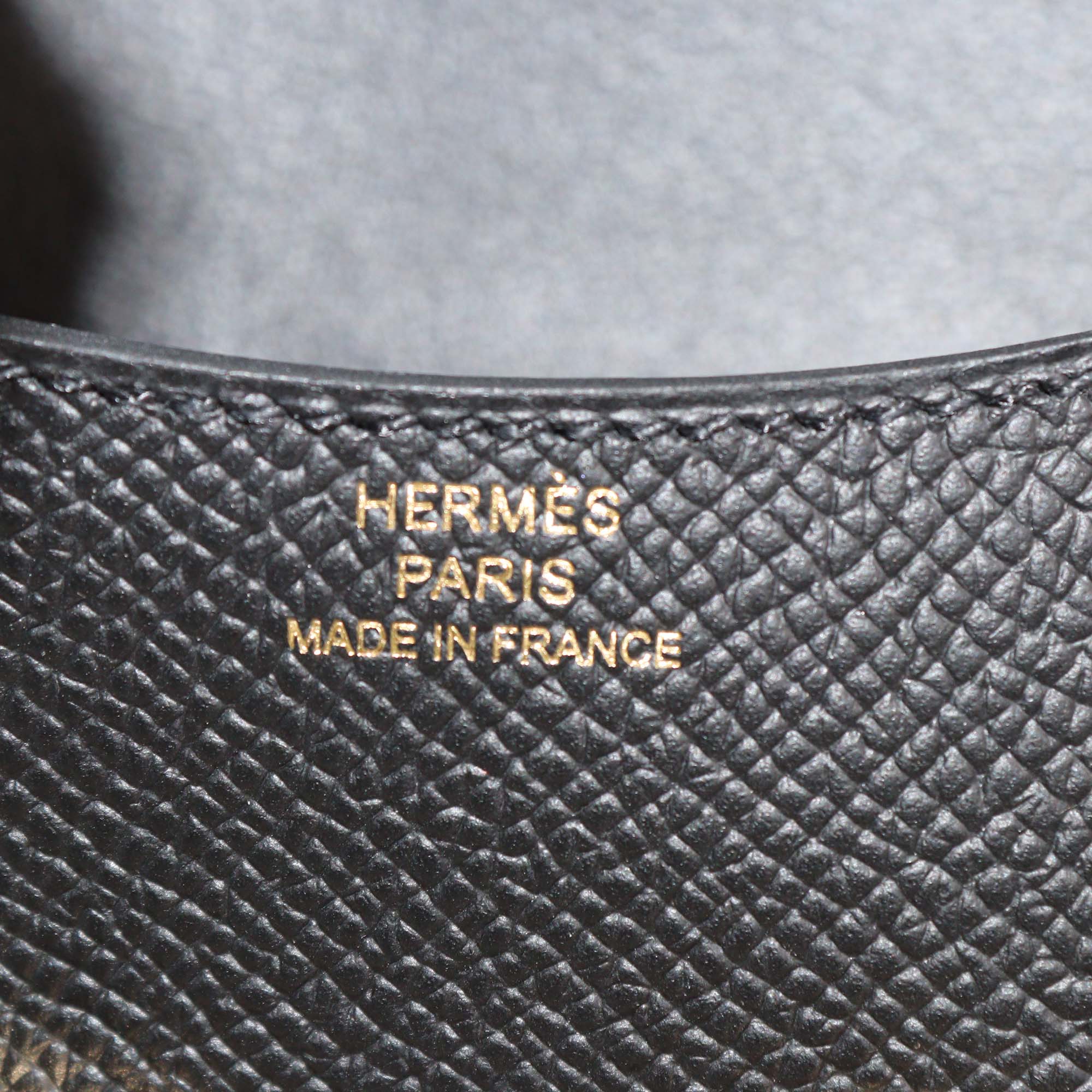 Hermes Black Epsom Leather Constance Slim Wallet