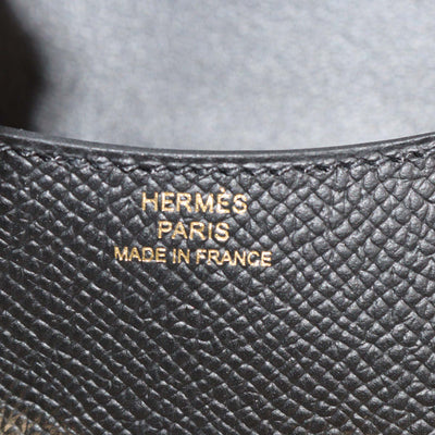 Hermes Black Epsom Leather Constance Slim Wallet