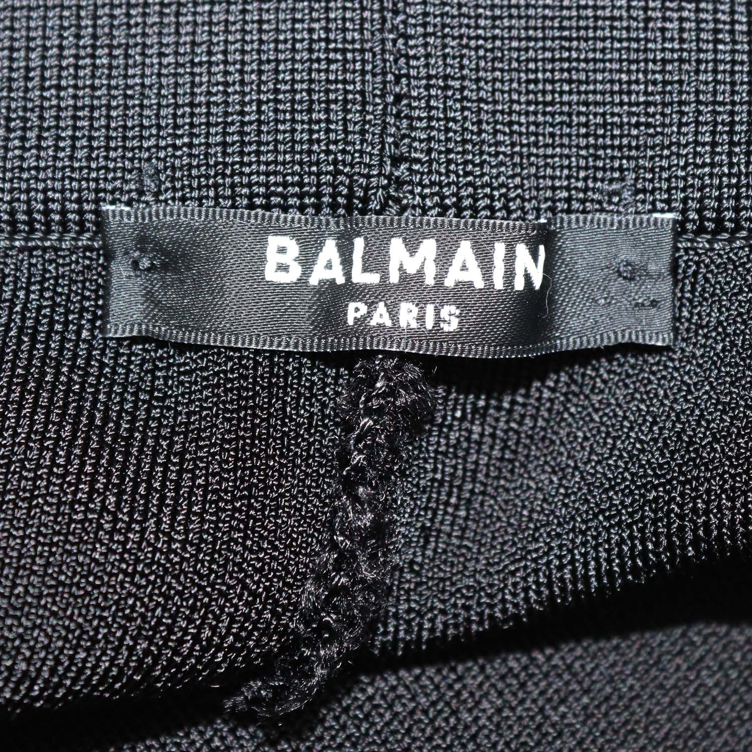 Balmain Black Viscose Button Detailed Flared Trousers