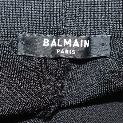 Balmain Black Viscose Button Detailed Flared Trousers