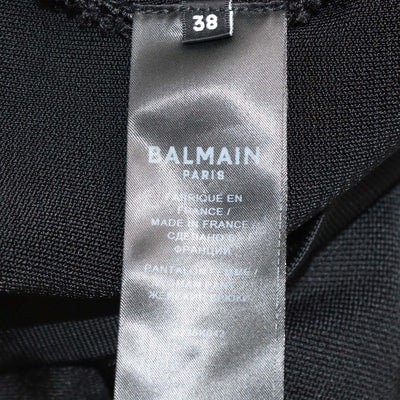 Balmain Black Viscose Button Detailed Flared Trousers