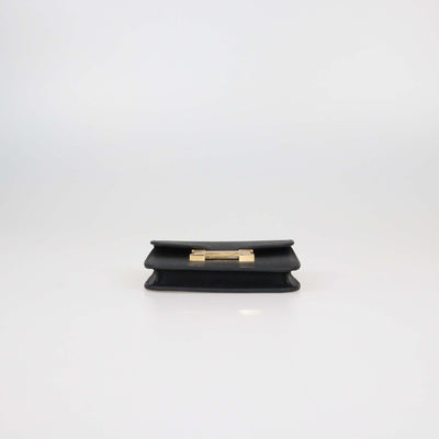 Hermes Black Epsom Leather Constance Slim Wallet