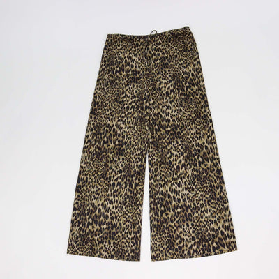 Nili Lotan Black/Olive Green Viscose Leopard Print Adriel Pants