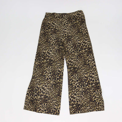 Nili Lotan Black/Olive Green Viscose Leopard Print Adriel Pants