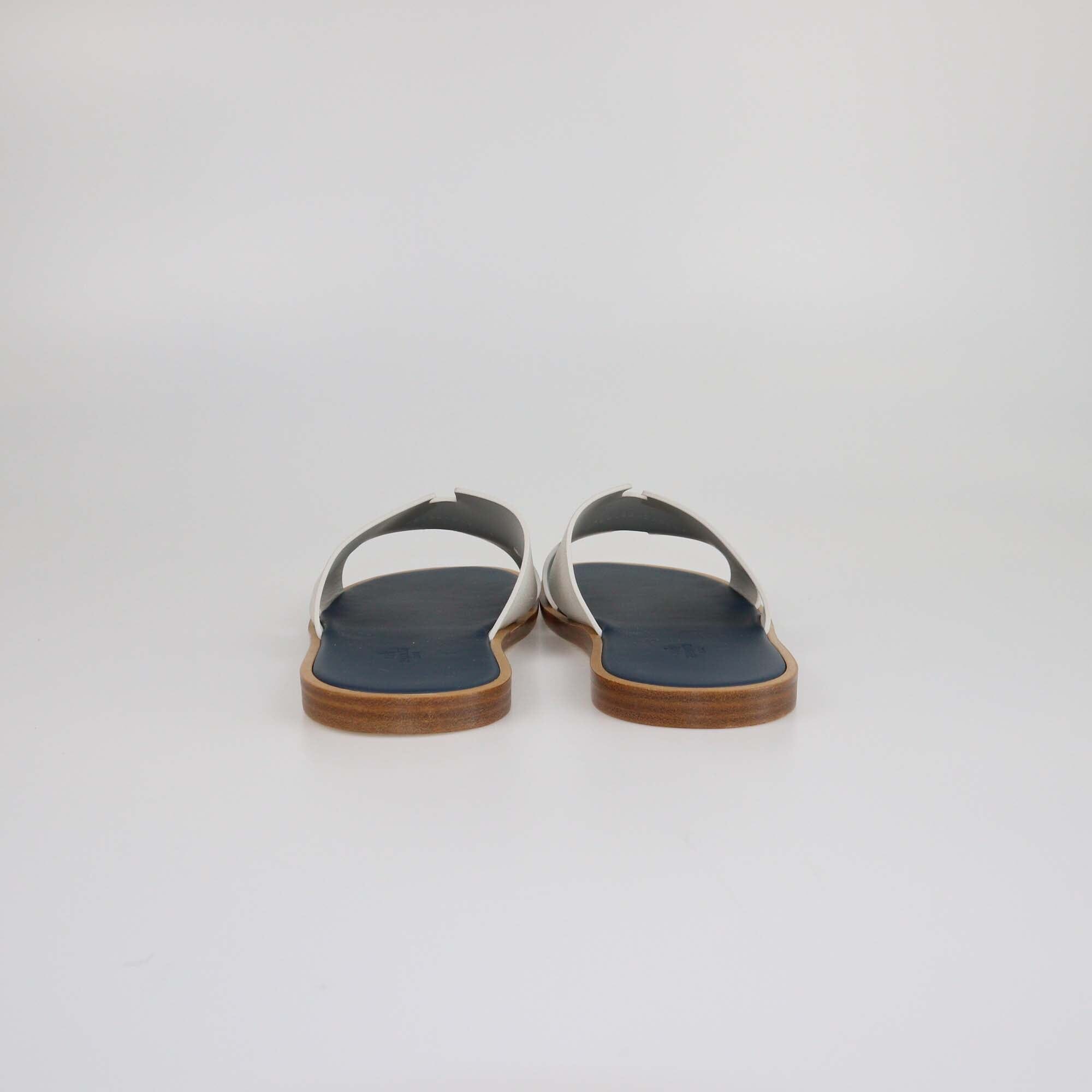 Hermes Gris/Bleu Epsom Turquin Izmir Sandals Mens Hermes 