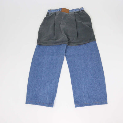 Alexander Wang Blue Denim Slouchy Pants w/Tied T-Shirt