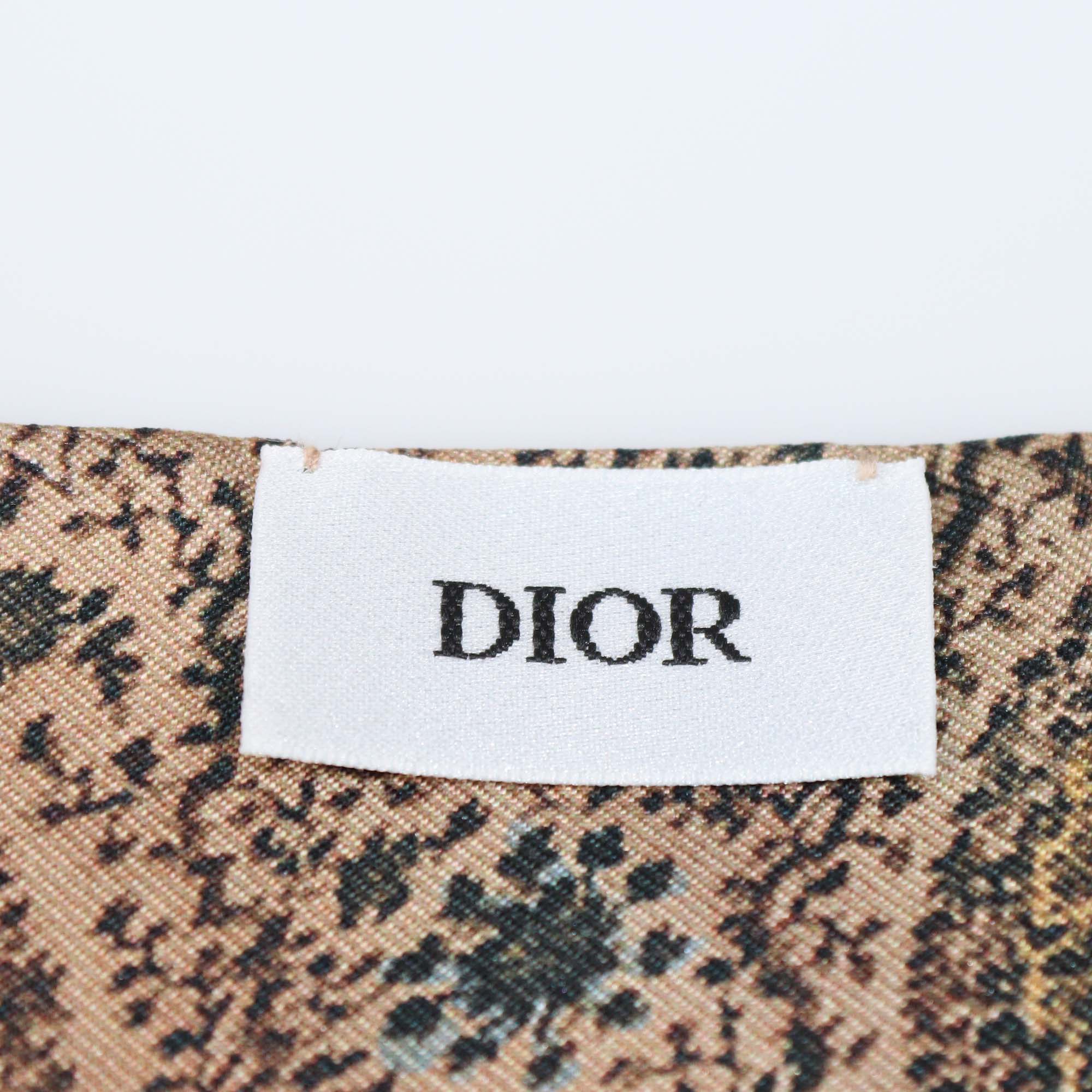 Christian Dior Brown Silk Printed Bandeau