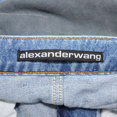 Alexander Wang Blue Denim Slouchy Pants w/Tied T-Shirt