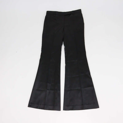 Brunello Cucinelli Black Cotton & Silk Flared Pants