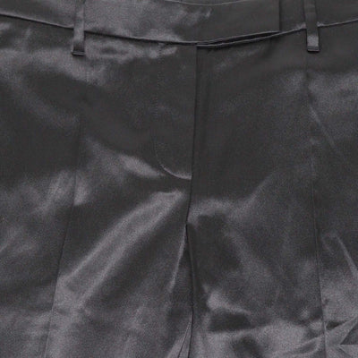 Brunello Cucinelli Black Cotton & Silk Flared Pants