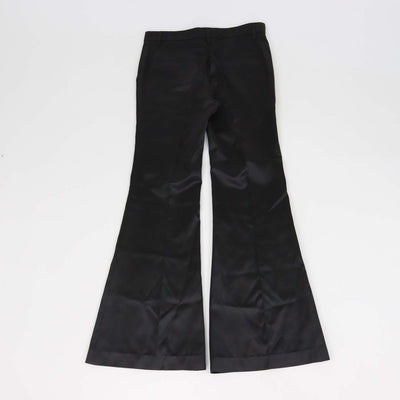 Brunello Cucinelli Black Cotton & Silk Flared Pants