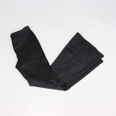 Brunello Cucinelli Black Cotton & Silk Flared Pants