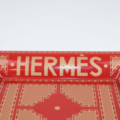 Hermes Rouge/Or Porcelain Hermes Sellier Change Tray