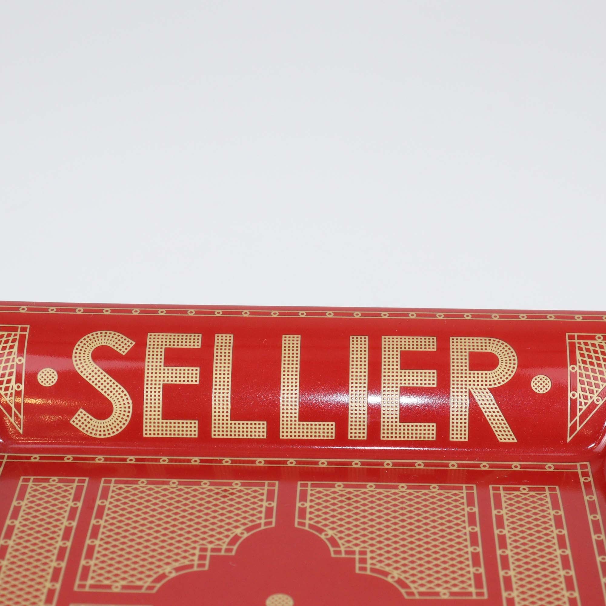 Hermes Rouge/Or Porcelain Hermes Sellier Change Tray