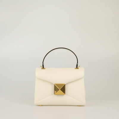 Valentino Ivory Mini One Stud Top Handle Bag Womens Valentino 