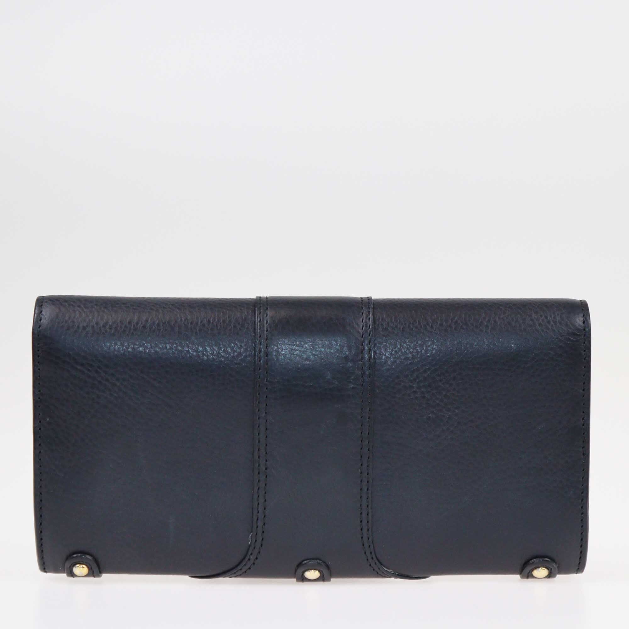 Valentino Black VLogo Flap Continental Wallet Bags Valentino 