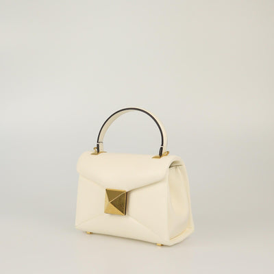 Valentino Ivory Mini One Stud Top Handle Bag Womens Valentino 