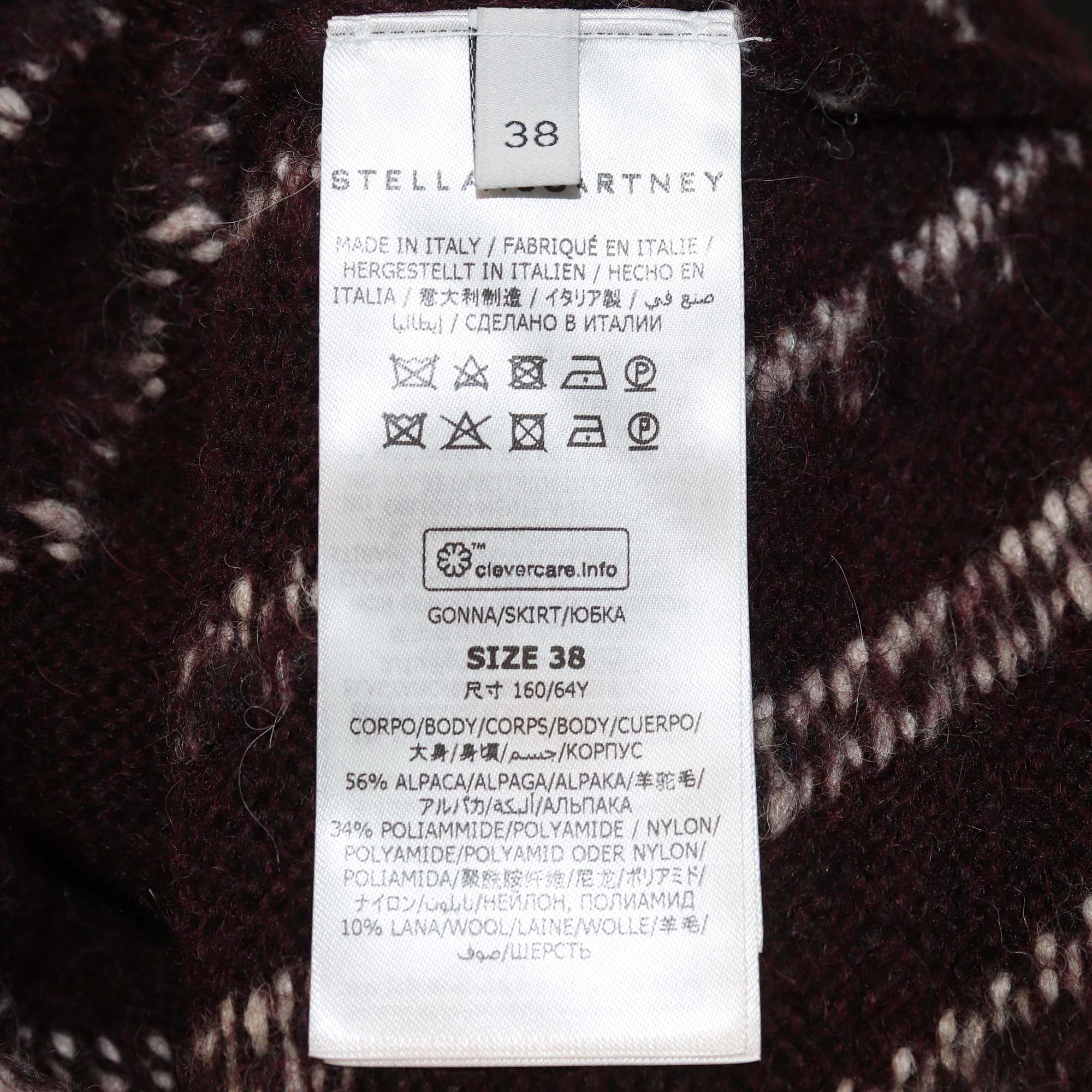 Stella McCartney Multicolor Striped Knitted Wool Midi Skirt