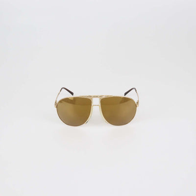 Dolce & Gabbana Gold/Brown Oversized Aviator Sunglasses