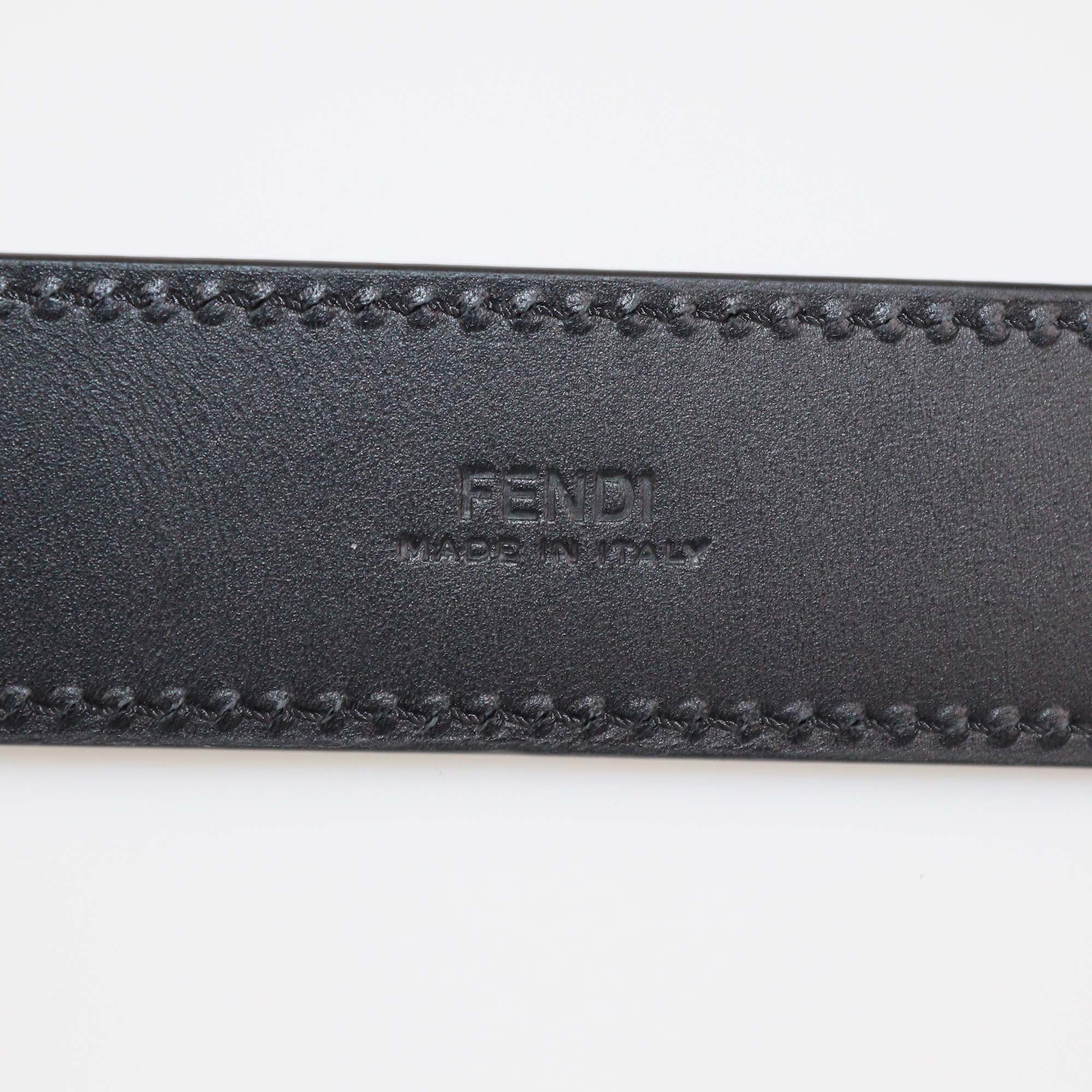 Fendi Black Leather Multi Accessory Belt