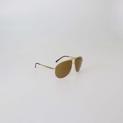 Dolce & Gabbana Gold/Brown Oversized Aviator Sunglasses