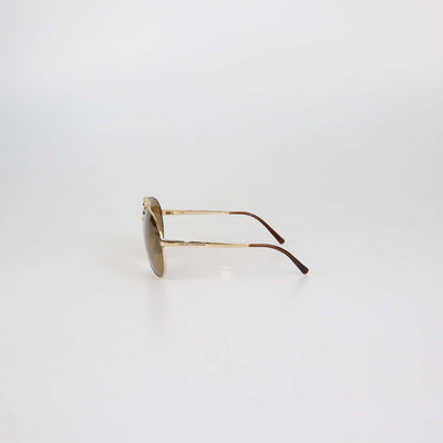 Dolce & Gabbana Gold/Brown Oversized Aviator Sunglasses