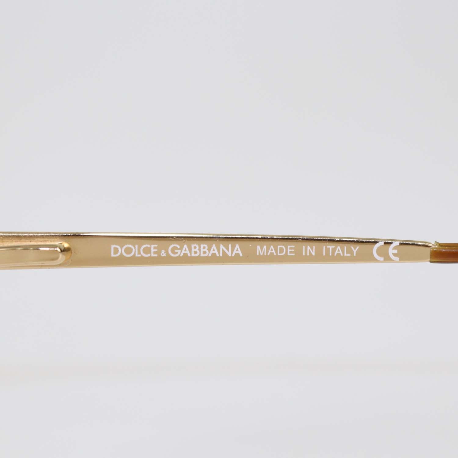 Dolce & Gabbana Gold/Brown Oversized Aviator Sunglasses