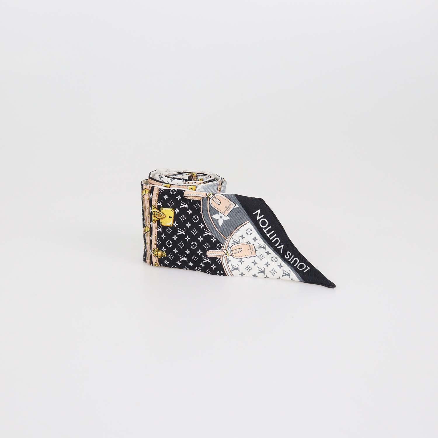 Louis Vuitton Black Silk Monogram Confidential Bandeau