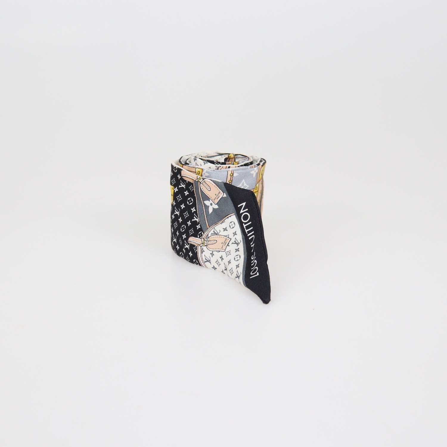Louis Vuitton Black Silk Monogram Confidential Bandeau
