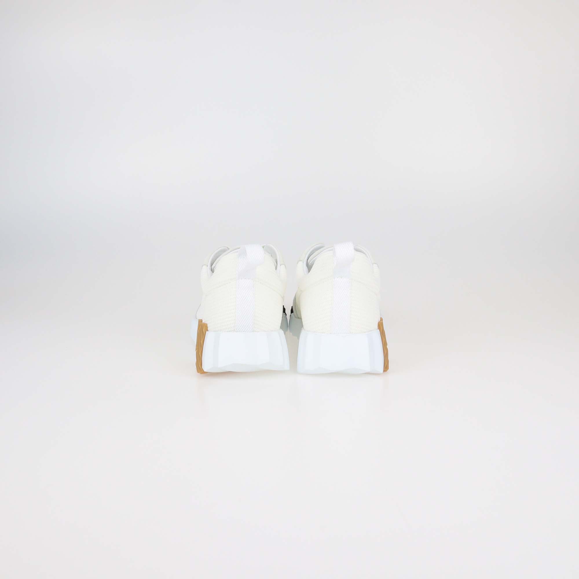 Hermes White Technical Mesh and Suede Bouncing Sneakers