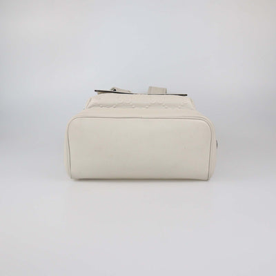 Gucci Off White Jumbo GG Embossed Leather Backpack