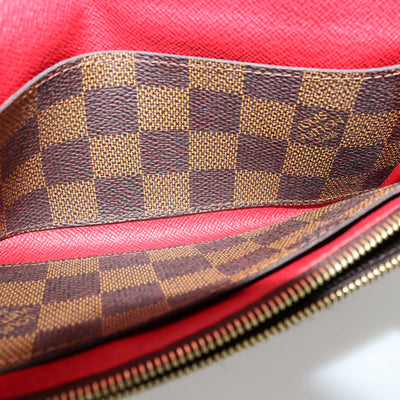 Louis Vuitton Damier Ebene Canvas Leather Emilie Wallet