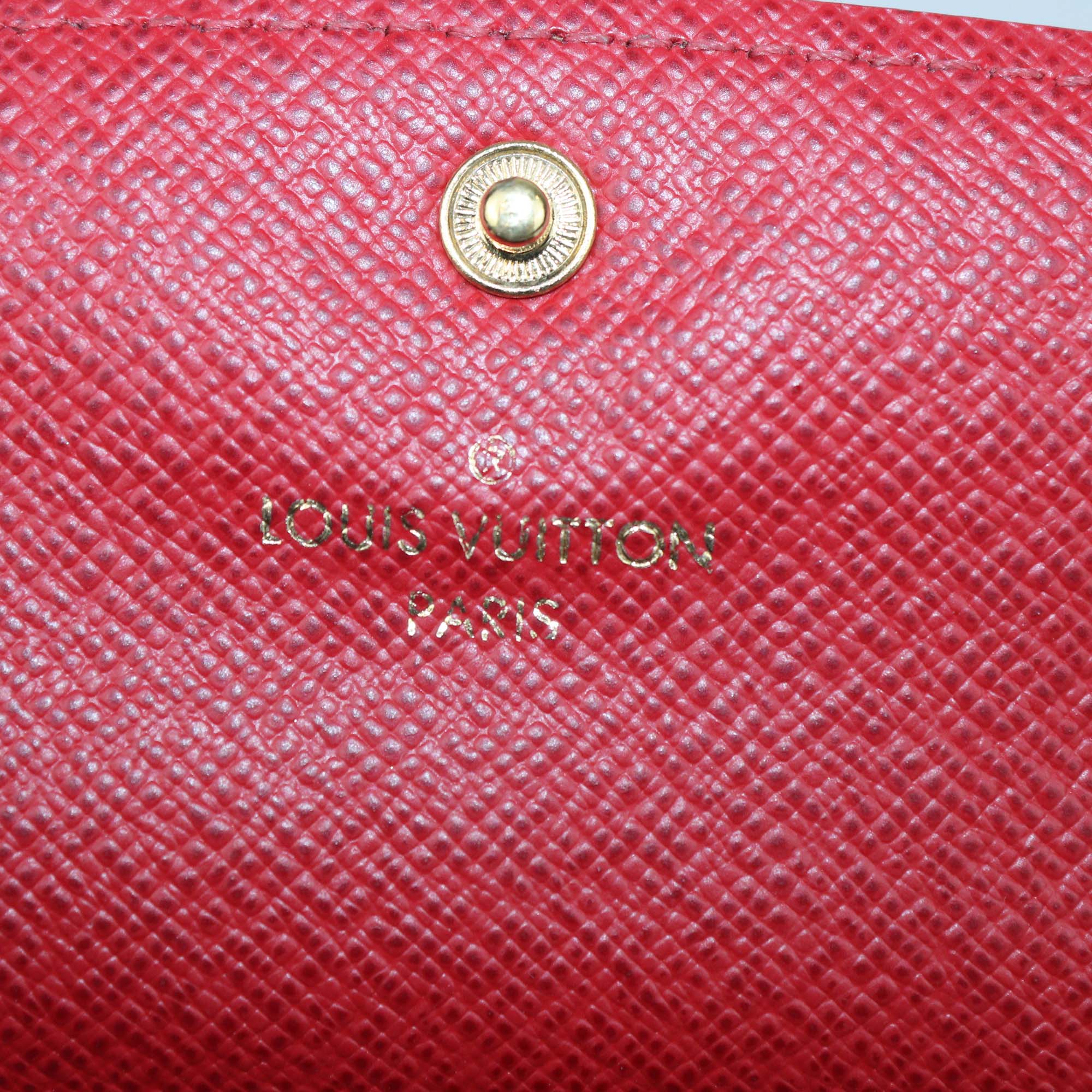 Louis Vuitton Damier Ebene Canvas Leather Emilie Wallet