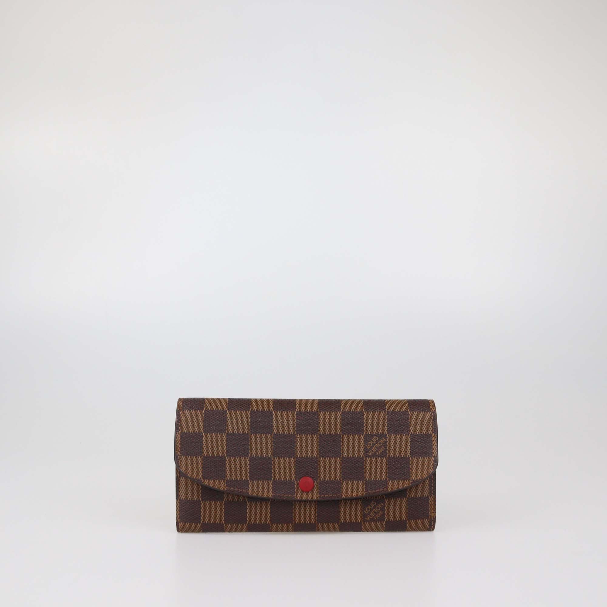 Louis Vuitton Damier Ebene Canvas Leather Emilie Wallet
