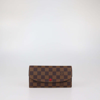 Louis Vuitton Damier Ebene Canvas Leather Emilie Wallet