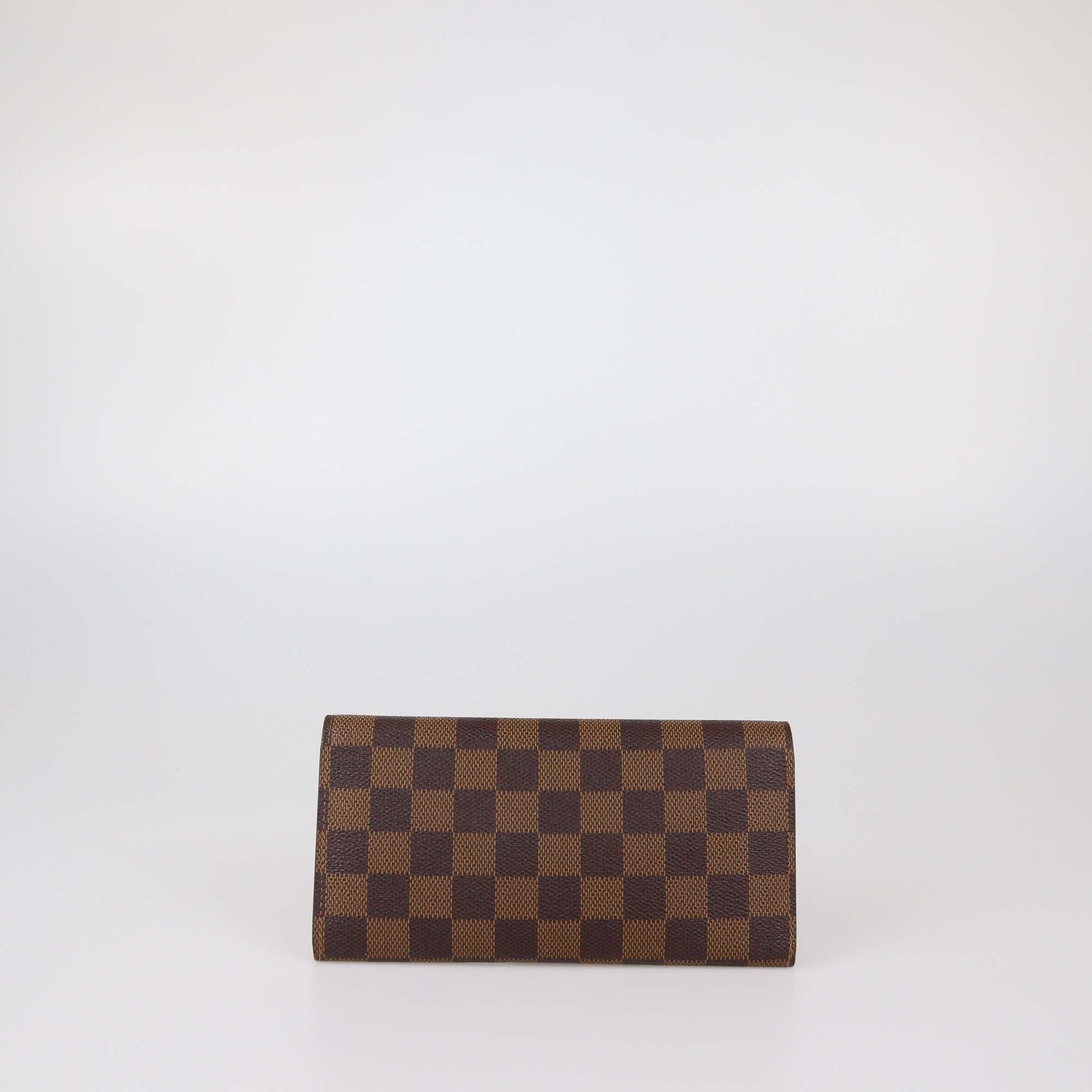 Louis Vuitton Damier Ebene Canvas Leather Emilie Wallet