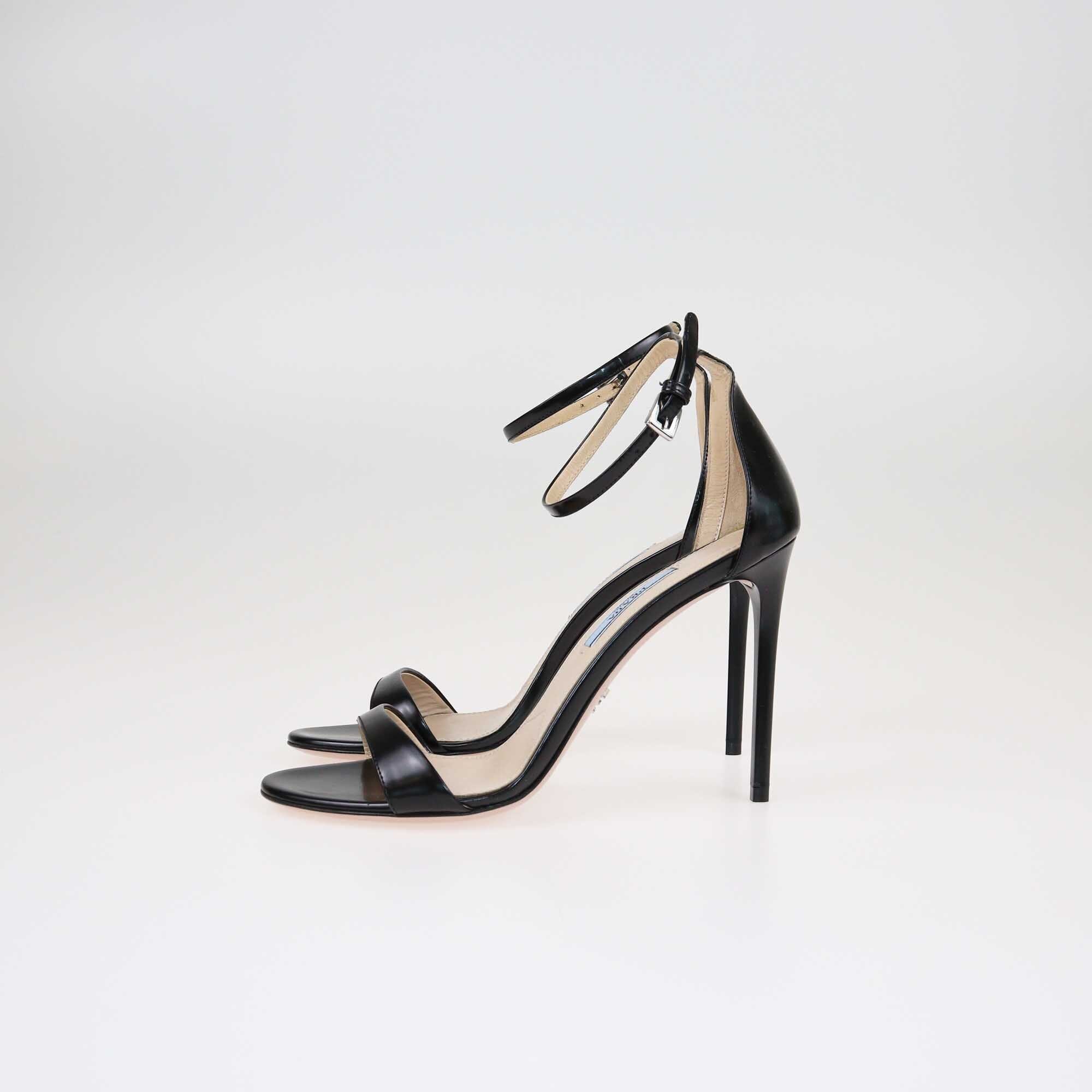 Prada Black Ankle Strap Sandals Shoes Prada 