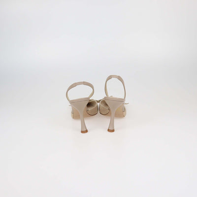Alexandre Birman Beige Suede Bonny Slingback Pumps