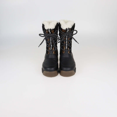 Fendi Black/Brown Zucca Coated Canvas and Leather T-Rex Snow Boots