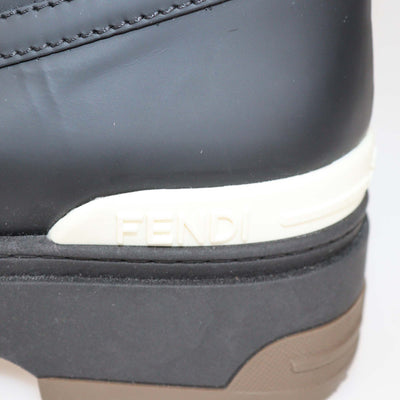 Fendi Black/Brown Zucca Coated Canvas and Leather T-Rex Snow Boots