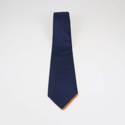 Hermes Blue Silk Tip Print Tie