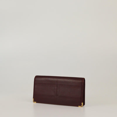 Cartier Burgundy Must de Cartier Long Bifold Wallet Womens Cartier 