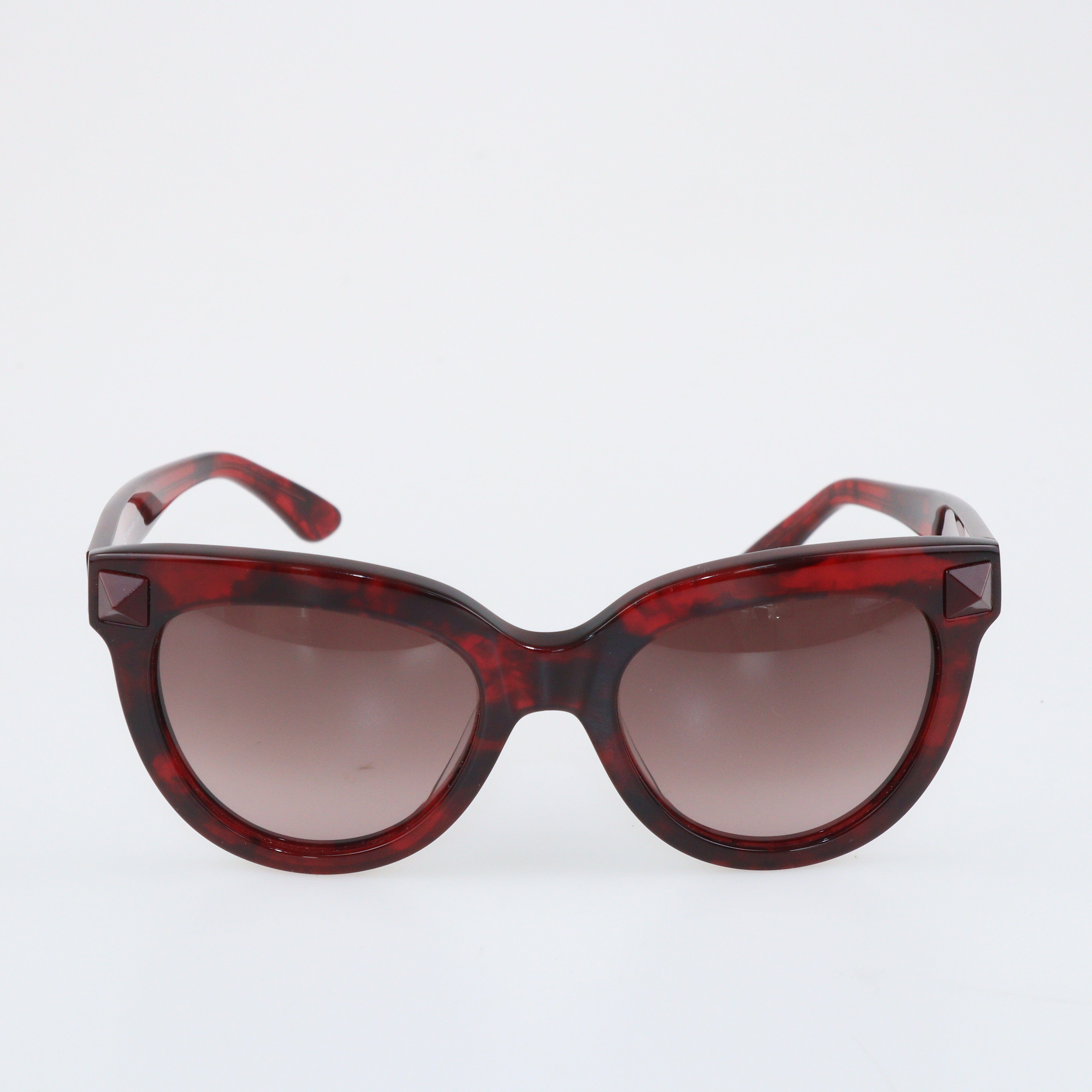 Red/Black Rockstud V722S Cat Eye Sunglasses Accessories Valentino 