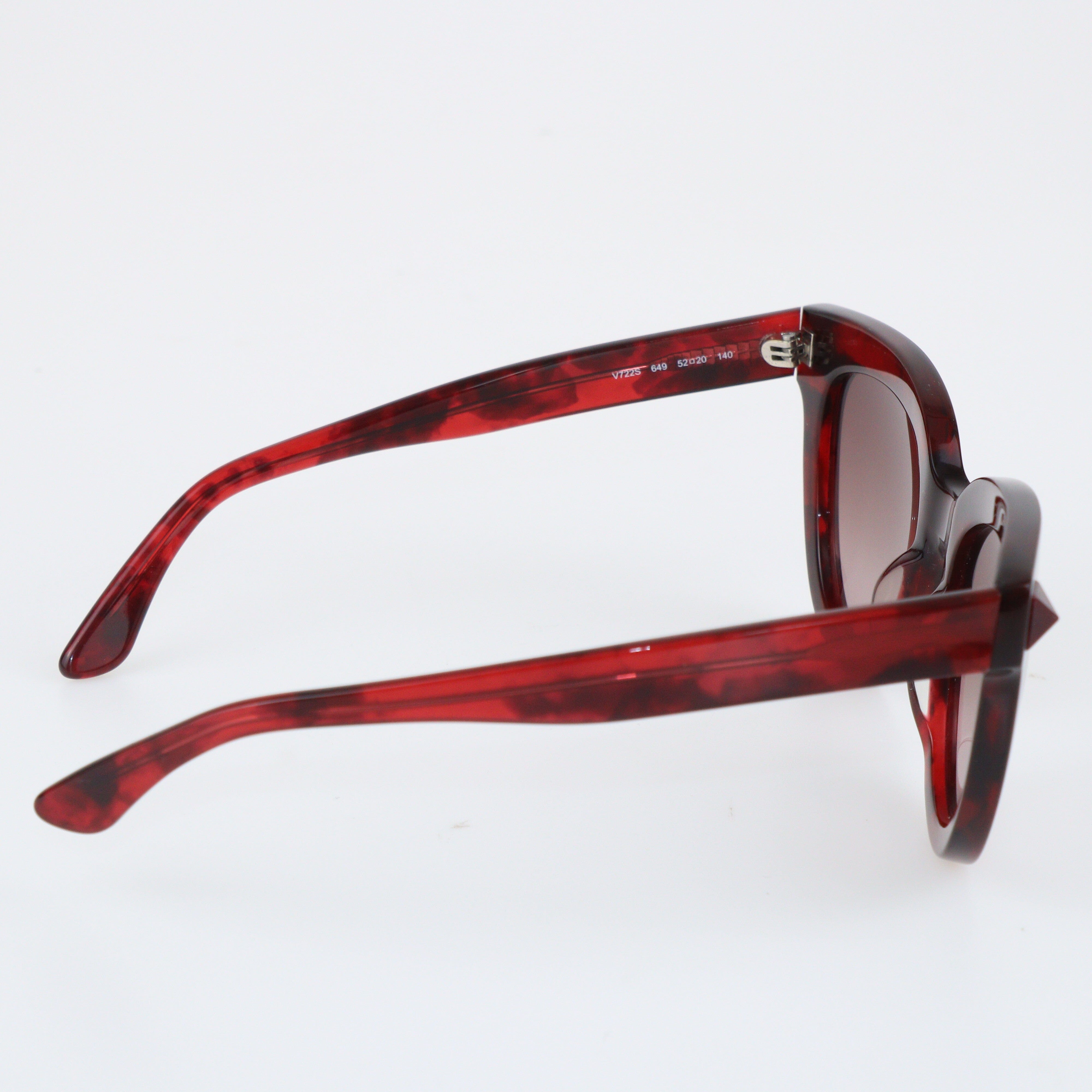 Red/Black Rockstud V722S Cat Eye Sunglasses Accessories Valentino 