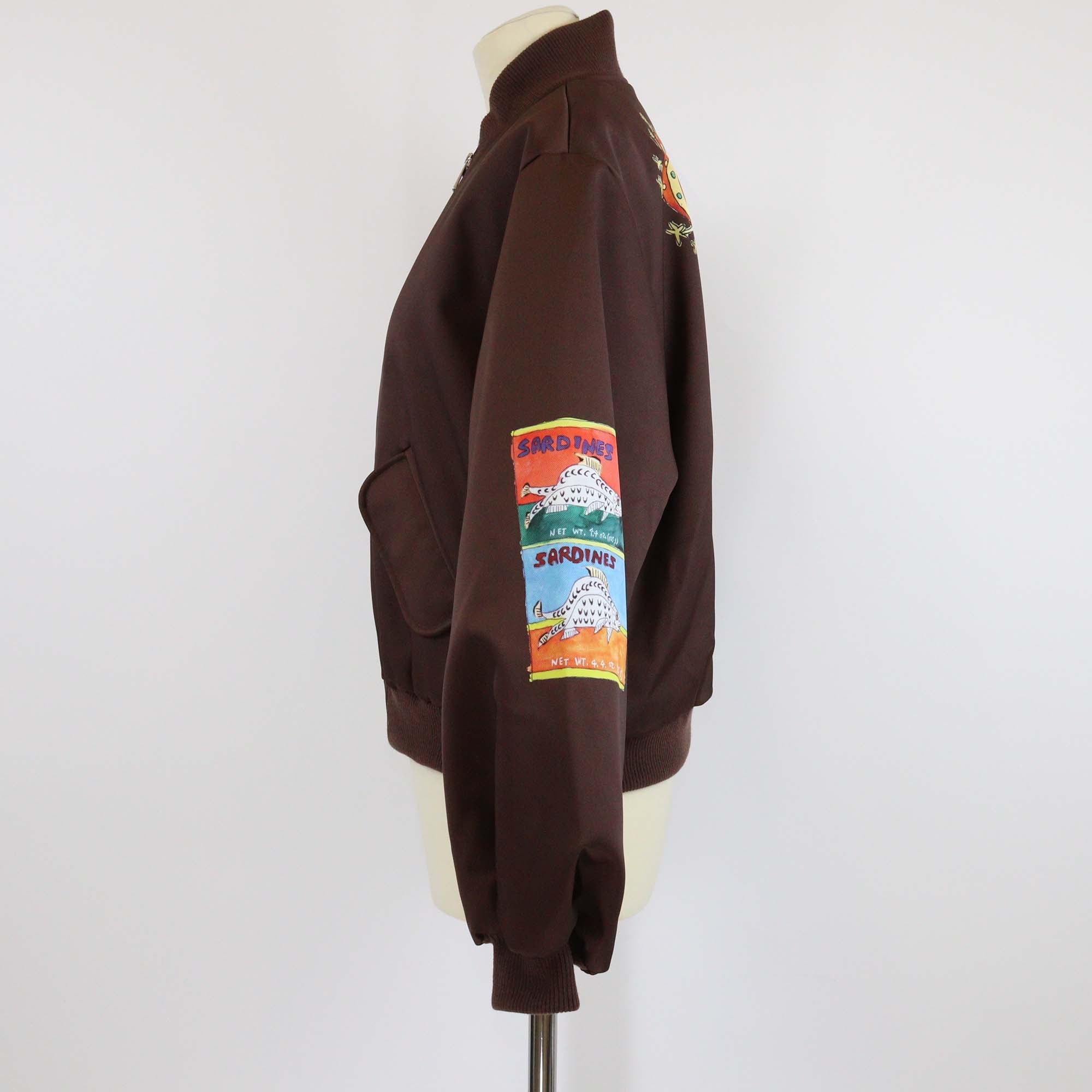 Alemais Brown Fredo Bomber Jacket