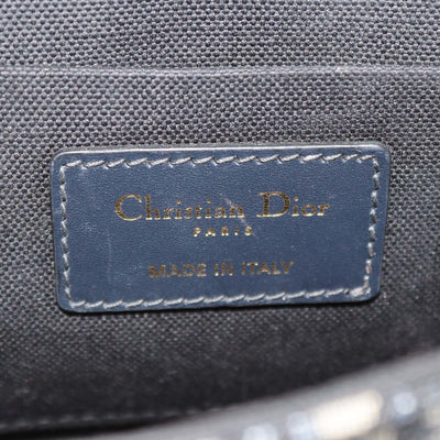 Christian Dior Navy Blue Oblique Canvas and Leather 30 Montaigne Bag