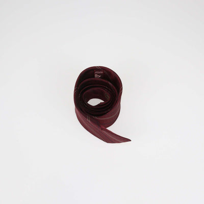 Hermes Burgundy Silk Stripe Geometrical H Tie